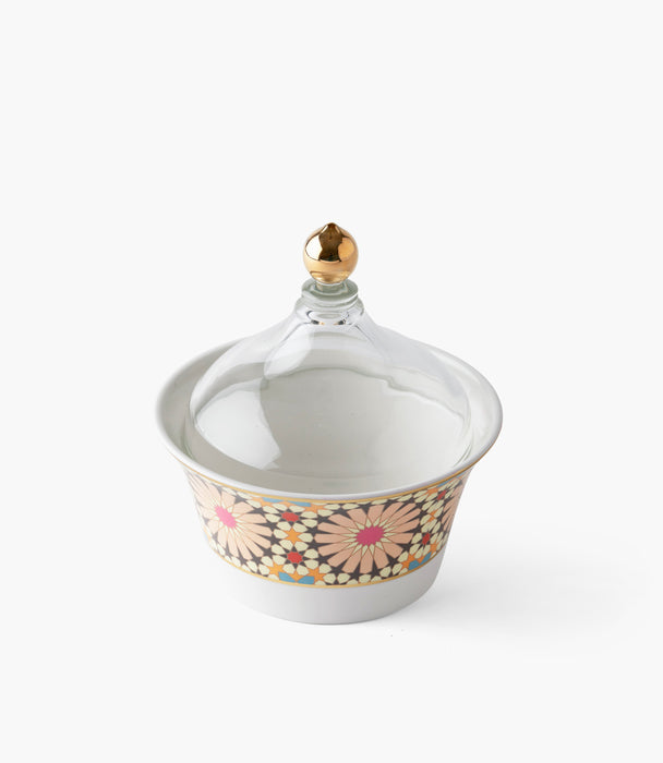 Naqsh Beige Dates Bowl w/ Lid