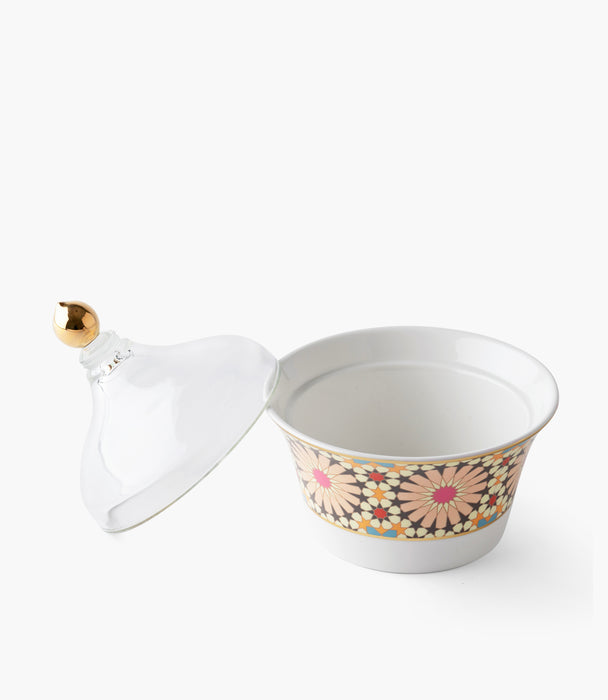 Naqsh Beige Dates Bowl w/ Lid