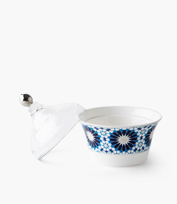 Naqsh Blue Dates Bowl w/ Lid