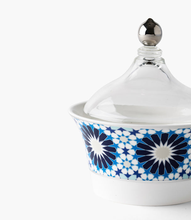 Naqsh Blue Dates Bowl w/ Lid