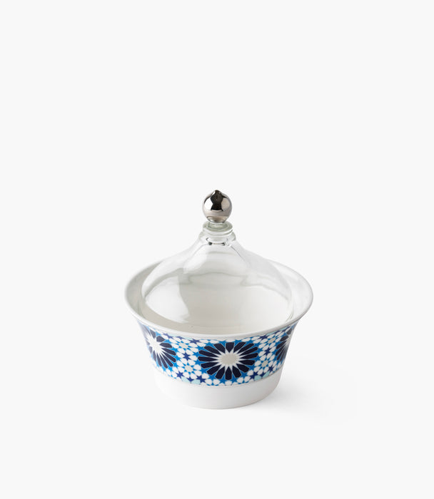 Naqsh Blue Dates Bowl w/ Lid