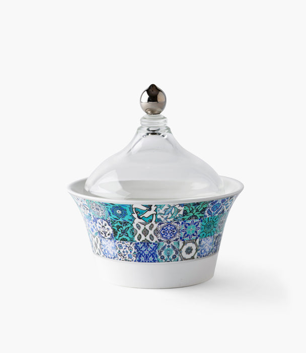 Blue Tiles Dates Bowl w/ Lid