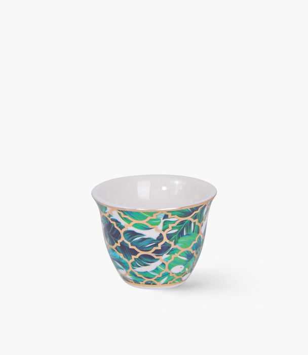 Amazonia Green Gold Porcelain Gawa Cup S/6
