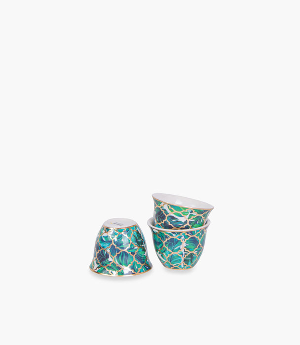 Amazonia Green Gold Porcelain Gawa Cup S/6