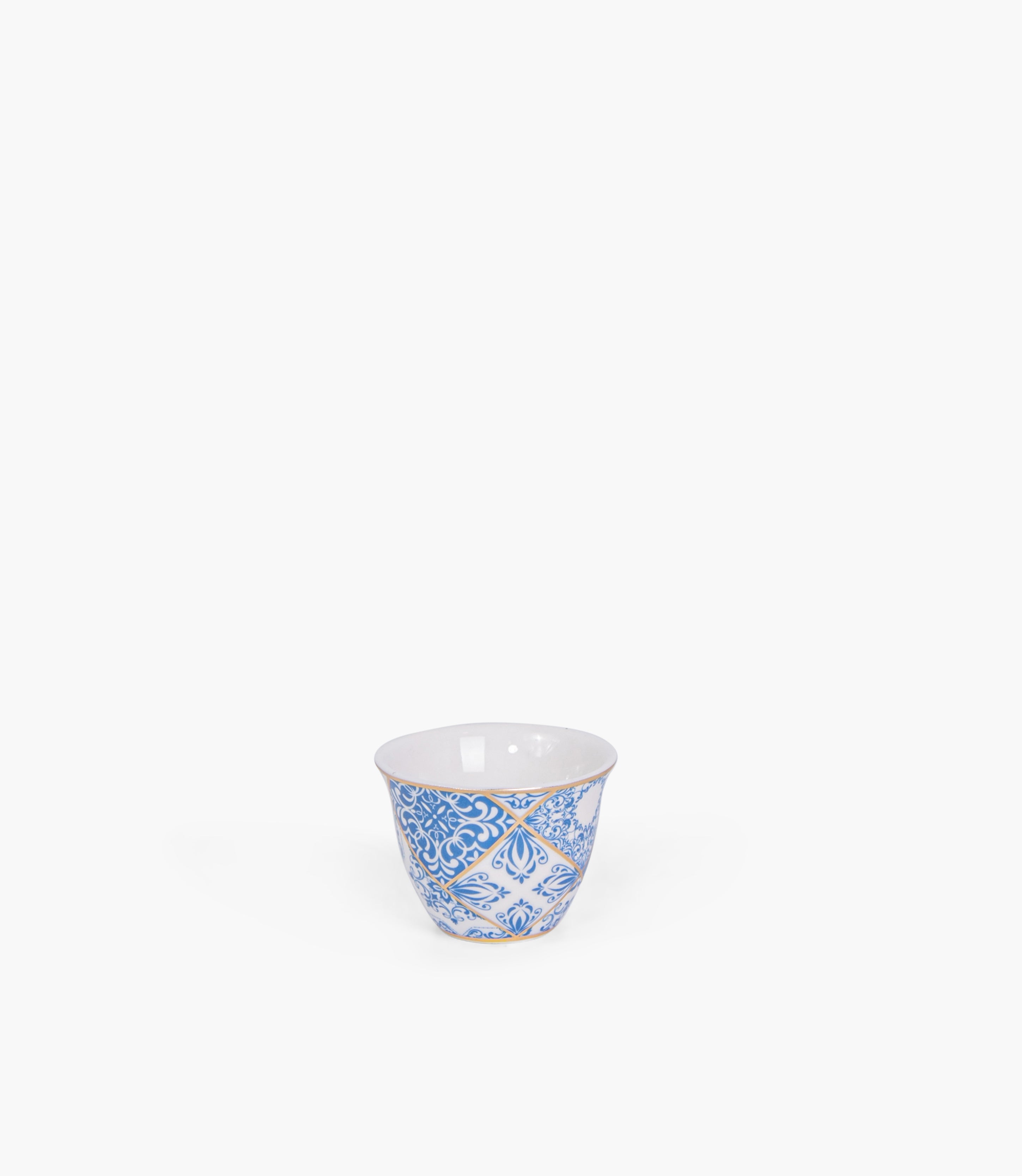 Blue Gold Porcelain Gawa Cup S/6