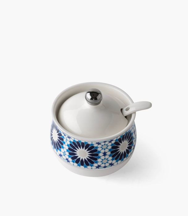 Naqsh Blue Sugar Bowl w/ Spoon