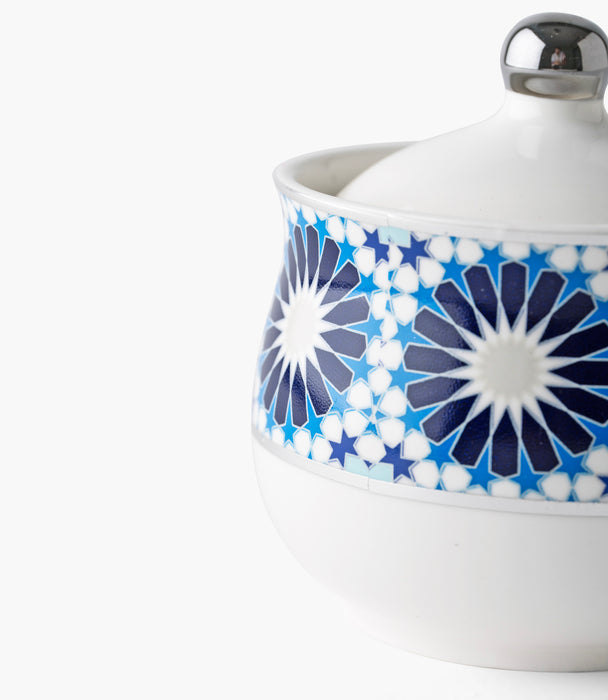 Naqsh Blue Sugar Bowl w/ Spoon