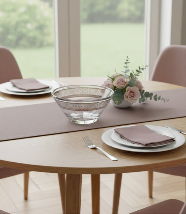 وعاء بالاس شيك زجاجي شفاف بزخارف هندسية