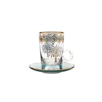 Palm Green Set of 6 Tea Cup with Saucer 120 ml