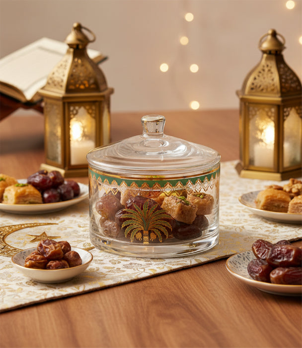 Palm Small Candy box with cover 13cm