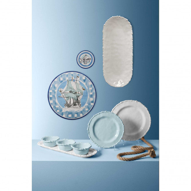 Joke Table & Kitchen Melamine Dessert Plate - Aqua