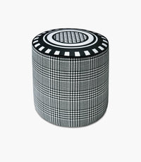 Optical Velvet Pouf - Roomours