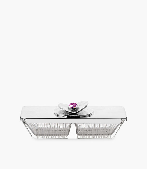 Petra Double Bowl With Cover 13x6cm