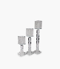 طقم حاملات شموع جينيرال زجاج شفافة مختلفة الأحجام - عدد 3