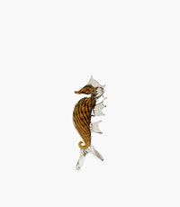 Stripes Seahorse Glass Sculpture 11×8.6×25.5 cm