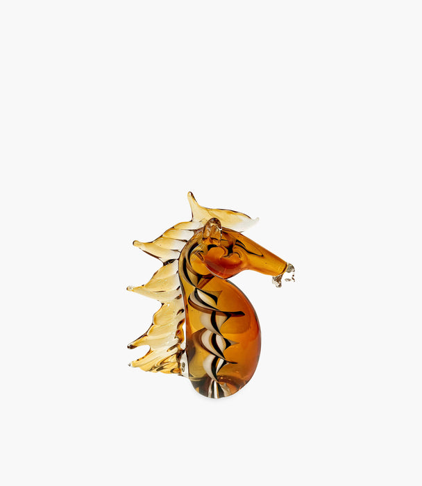 منحوتة رأس حصان كولورفل كرييشنز زجاجية ملوّنة - 18×6.5×23 سم