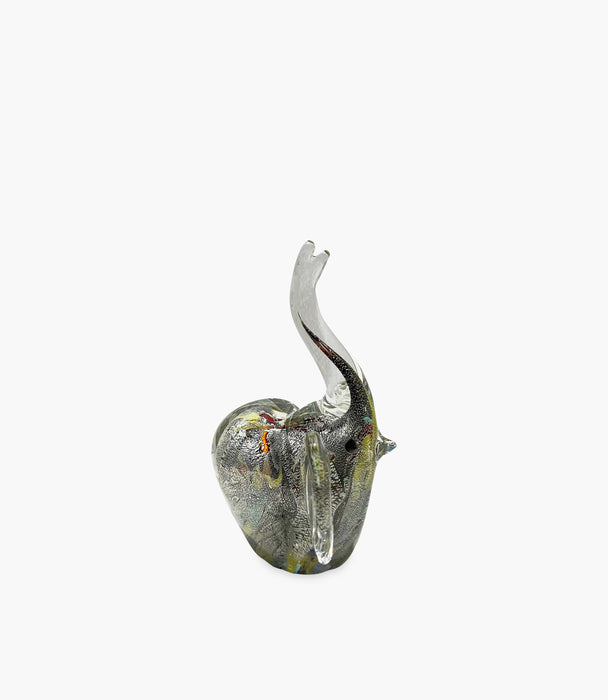 Elephant Glass Sculpture 10.5×9×17 cm