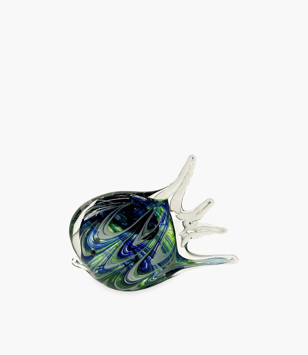 منحوتة سمكة كولورفل كرييشنز زجاجية ملوّنة - 18×6×15 سم