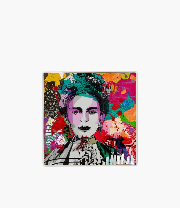 Street Art Porcelain Maxi Tray 27x27cm - Frida