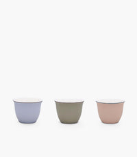 Amina Blue,Green,Sand Platinum Coffee Cup Set/6 pcs 70mL
