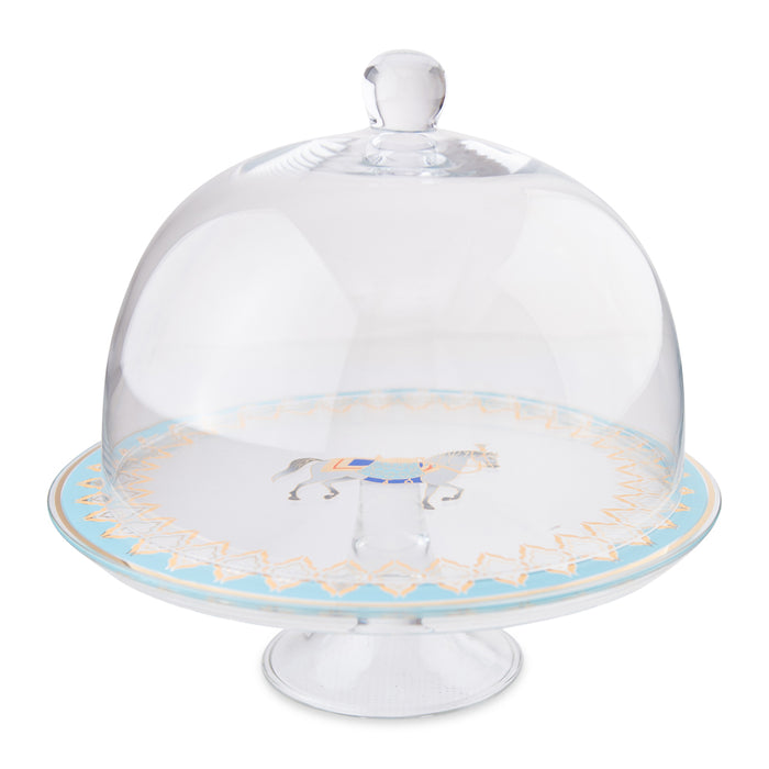 Pferd Tiffany Footed plate and Dome 24cm