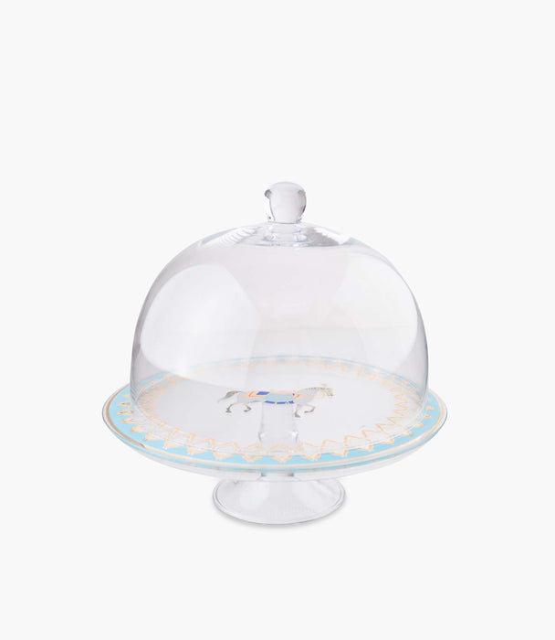 Pferd Tiffany Footed plate and Dome 24cm