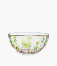 وعاء بالم تري زجاج برسمة أشجار نخيل خضراء - ‎5.5×12.5×12.5سم