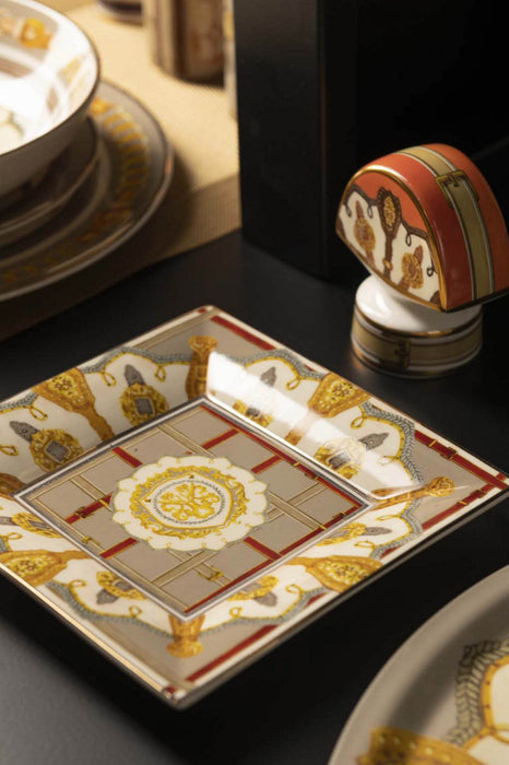 Horses Porcelain Squared Tray - Horses - Roomours