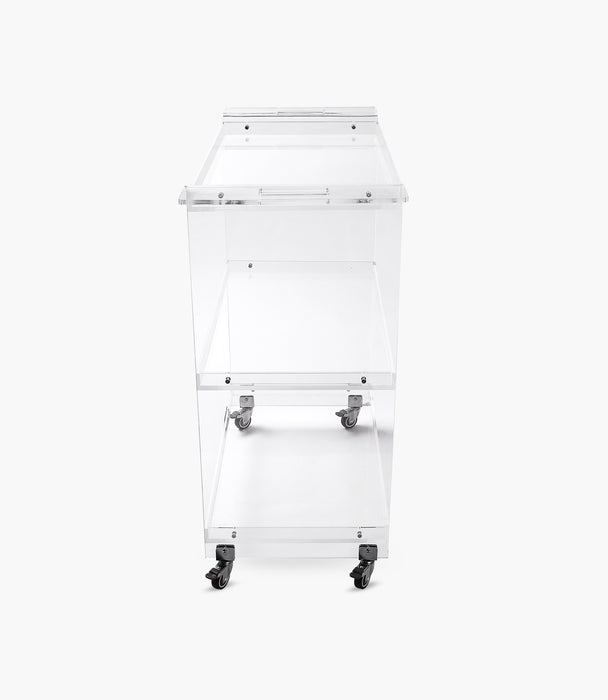 Oliver Acrylic Serving Trolley - Silver