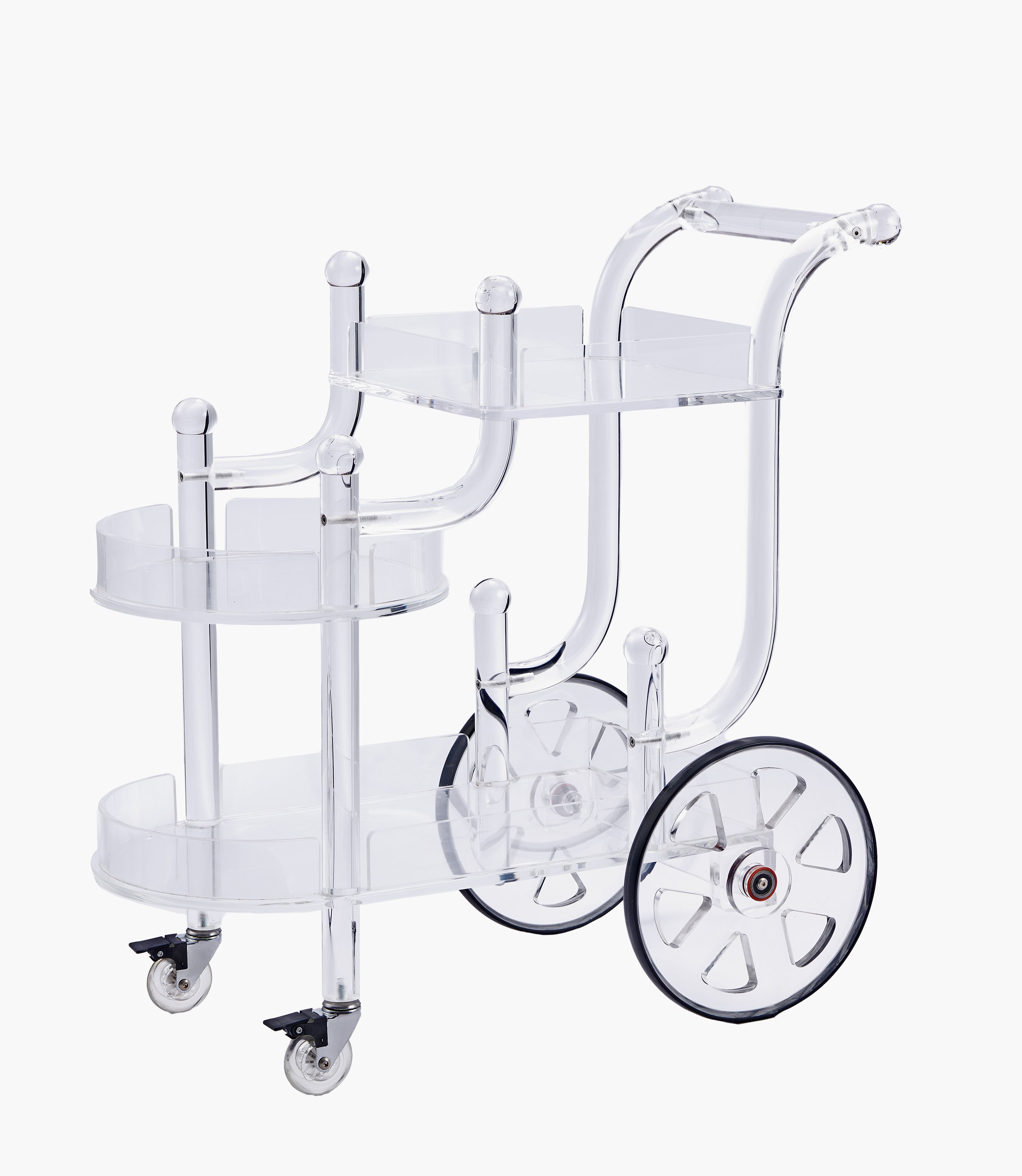 Astoria Acrylic Serving Trolley DIA 90x35x55 cm