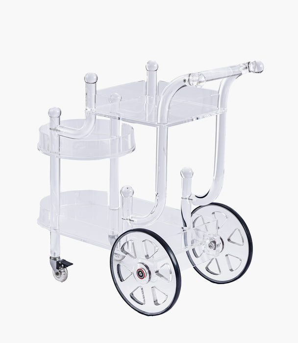 Astoria Acrylic Serving Trolley DIA 90x35x55 cm