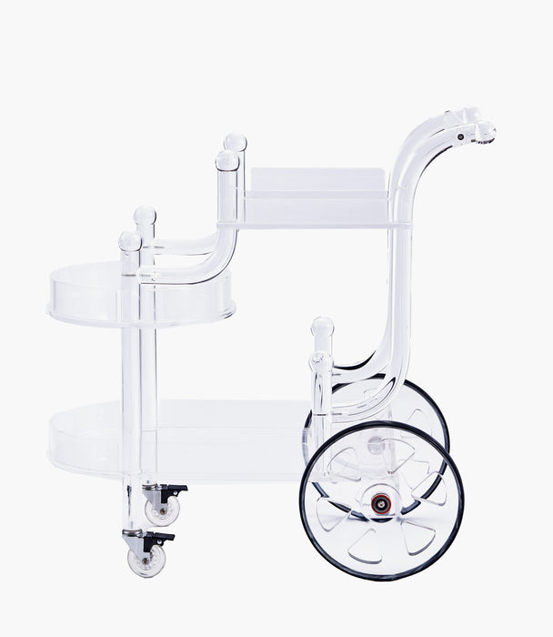 Astoria Acrylic Serving Trolley DIA 90x35x55 cm