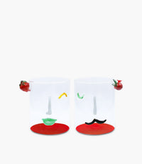 Romeo & Giulietta Set 2 Tumbler 8*8*9.5cm 370mL