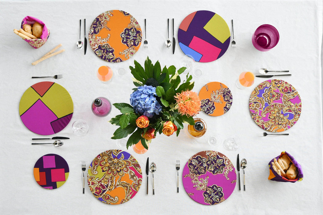 Vesti La Tavola Velvet Tablemat Diam. 34cm - Cachemire 4 - Roomours