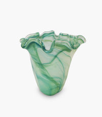Botanic Vase Venus Dia33*25 H37 Spring Green/Chrome Iris