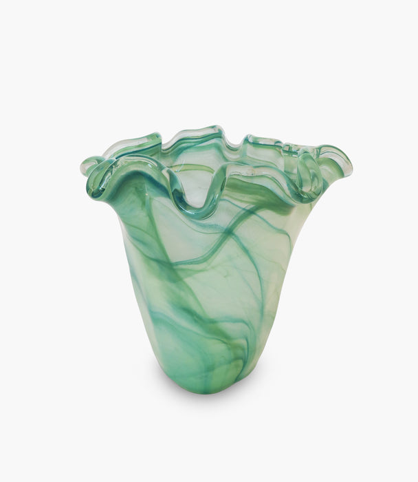 Botanic Vase Venus Dia33*25 H37 Spring Green/Chrome Iris