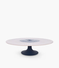 Kufic Blue Sand Decorated Cake Plate With Foot 32* 92cm