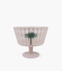 Palm Decorated Bowl With Foot 24* 20.5 cm