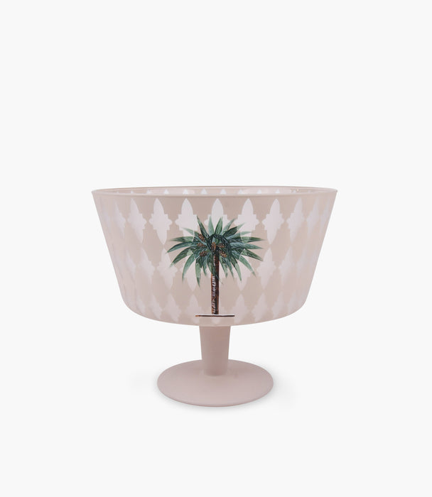Palm Decorated Bowl With Foot 24* 20.5 cm