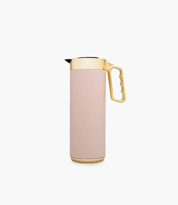 Cylinder Thermos 1L Sand & Gold