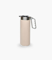 Cylinder Thermos 1L Sand & Silver - Roomours