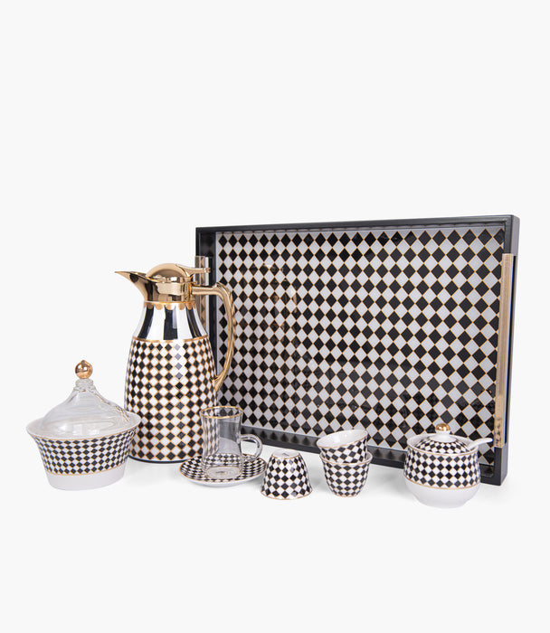 Circus Black & White/Gold Wooden Tray
48.3*33.8*5 cm