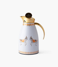 ترمس هورس ستانلس ستيل كهرماني وذهبي - 0.7 لتر