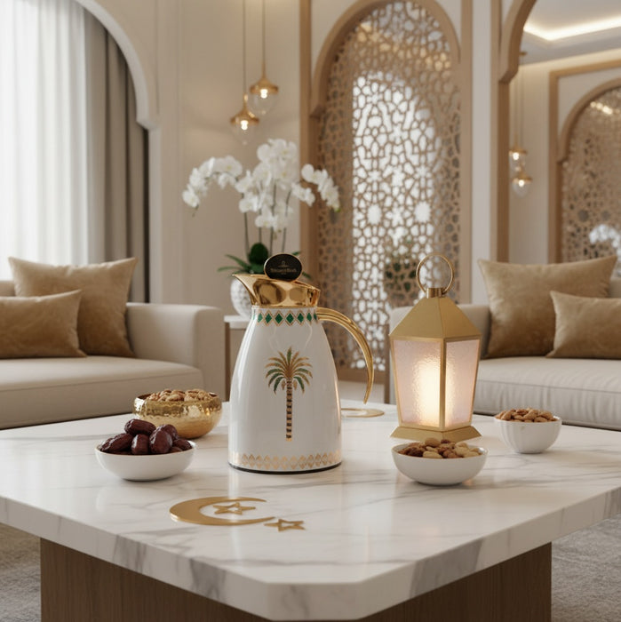 Palm Tree Thermos Gold 0.7L