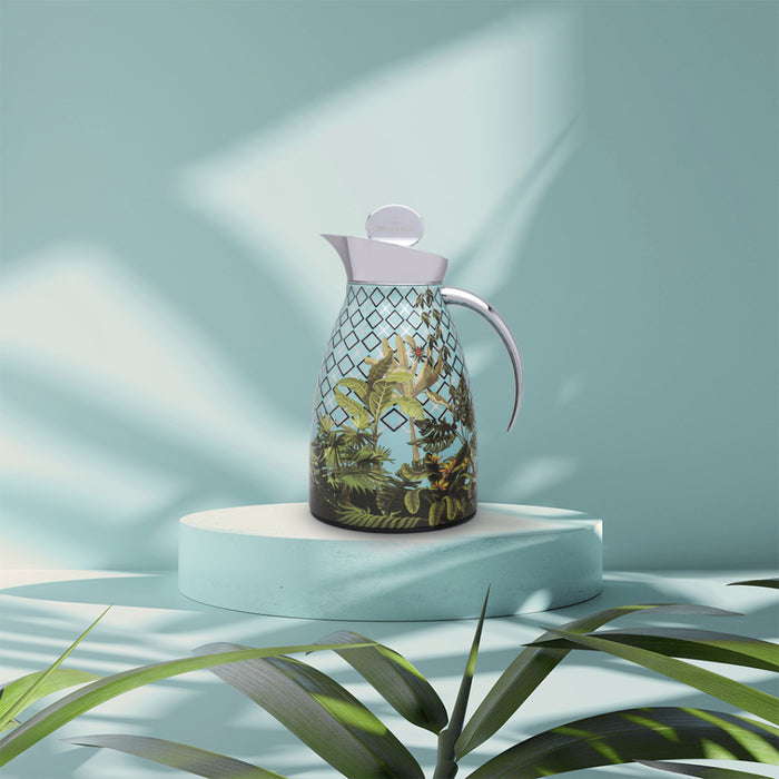 Amazonia Silver Leaves Chrome Thermos 1L