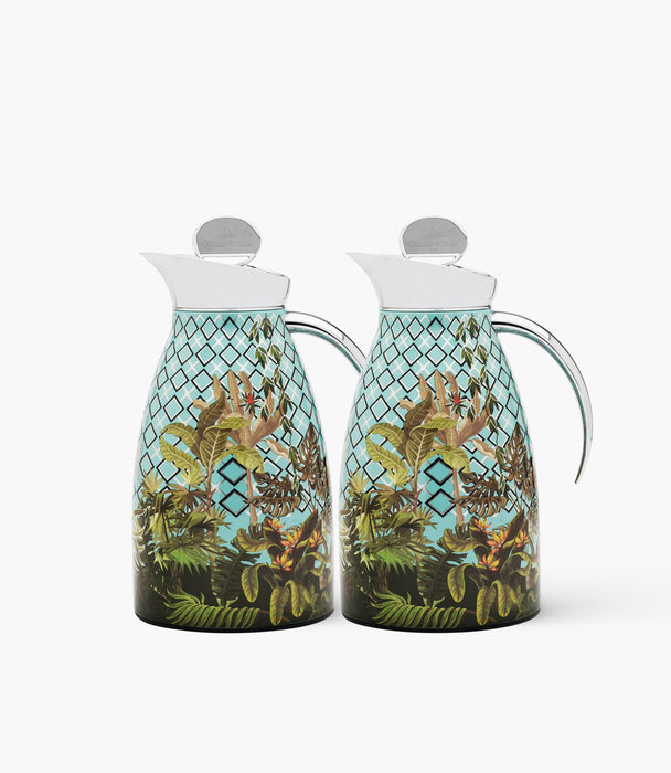 Amazonia Silver Leaves Chrome Thermos 1L