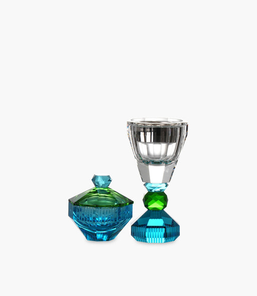 Canvas Incense Burner Crystal Blue 10x10x19.5cm - Roomours