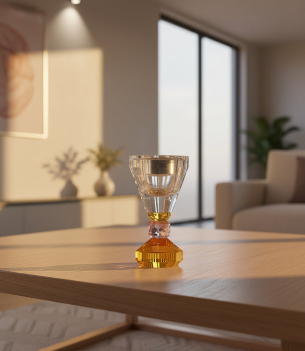 Canvas Incense Burner Crystal Amber 10x10x19.5Cm