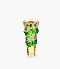 Swirl Crystal Incense Burner Green 9x9x11cm
