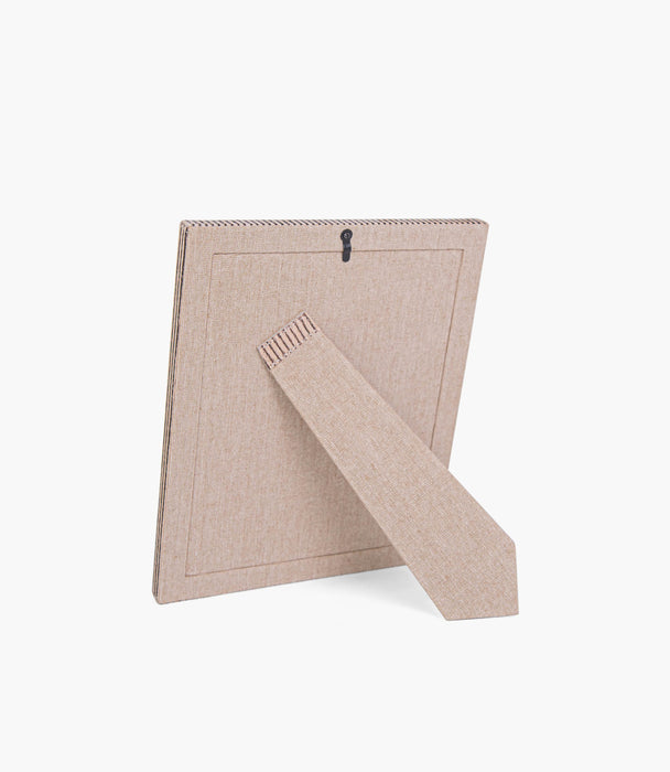 Tranquility Striped Hide Frame, Offwhite/Black 25x20cm - Roomours